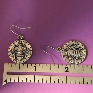 The Baby Blue Bee Earrings in Platinum (Pierced)